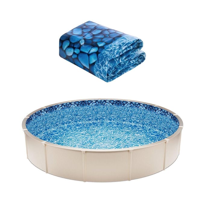 Bâche de piscine ronde 30 pieds Style à recouvrement Hauteur de paroi 54 pouces