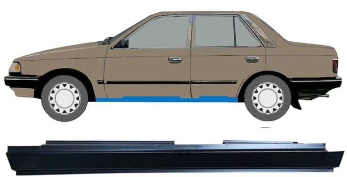 Volledige dorpel voor Mazda 323 BF 1985-1989 / Links