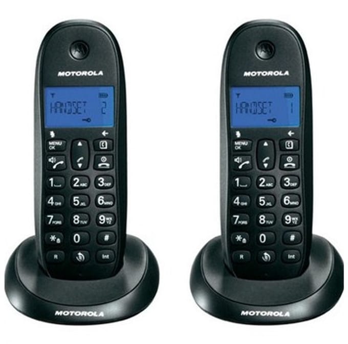 Motorola C1001L - Duo DECT telefoon - Zwart - 2 handsets