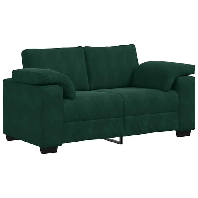 vidaXL - Loveseat - Sofa - Donkergroen - 160x77x82 - cm - Fluweel