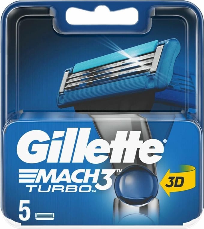 Gillette Mach3 Turbo Mesjes- 5 stuks 3D Overig - 7702018515639