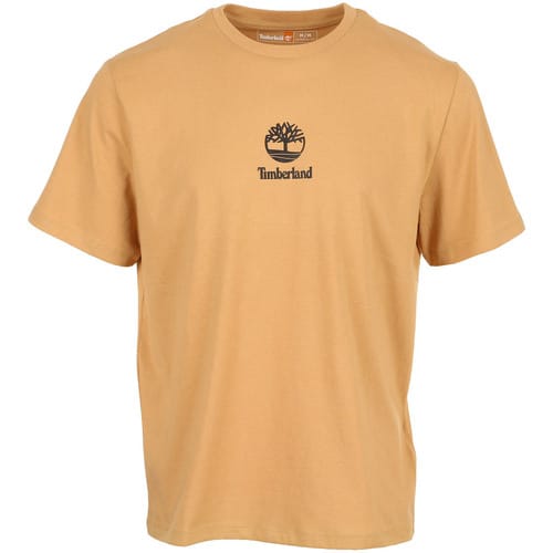 T-shirt Korte Mouw Timberland Print Stack Logo Short Ltbrn