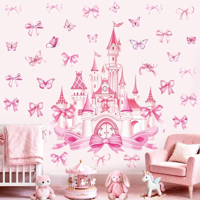 Dailygoods- Muursticker Groot Slot - Decoratief voor Kinderkamer