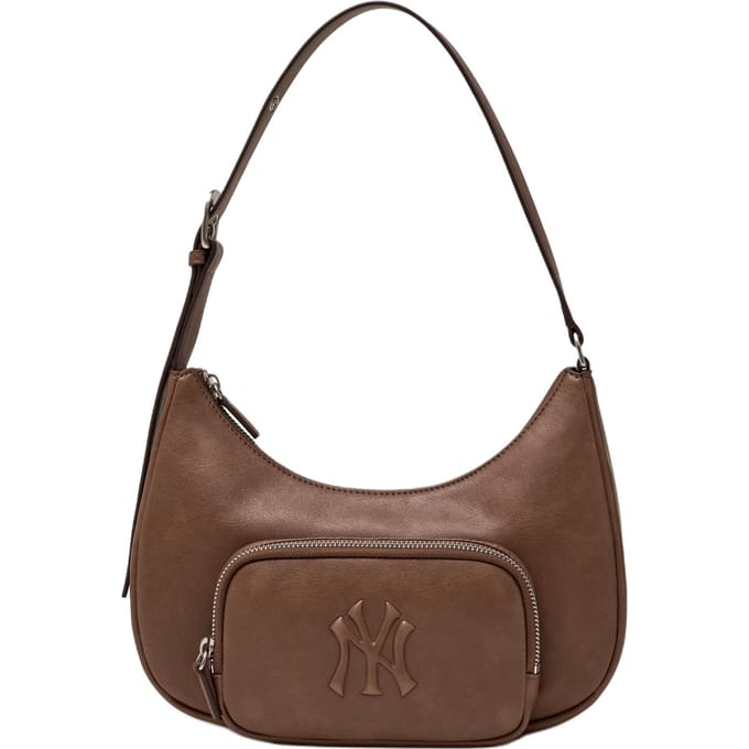 MLB New York Yankees Basic Retro Logo Synthetisch Leer Handtas Dames handtas Bruin 3ABQV026N-50BRS Basic Set (Bag) brown
