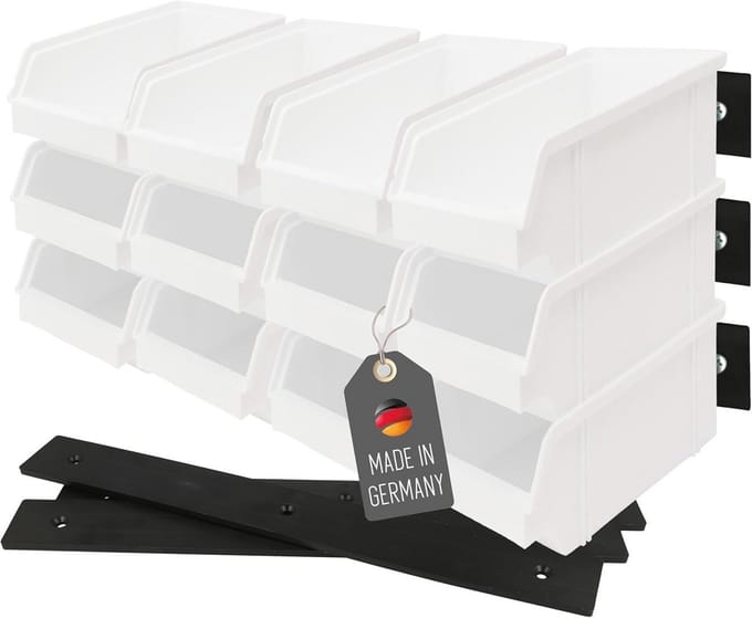Stapelbare opbergdozen en wandlijsten set voor werkplaats en garage