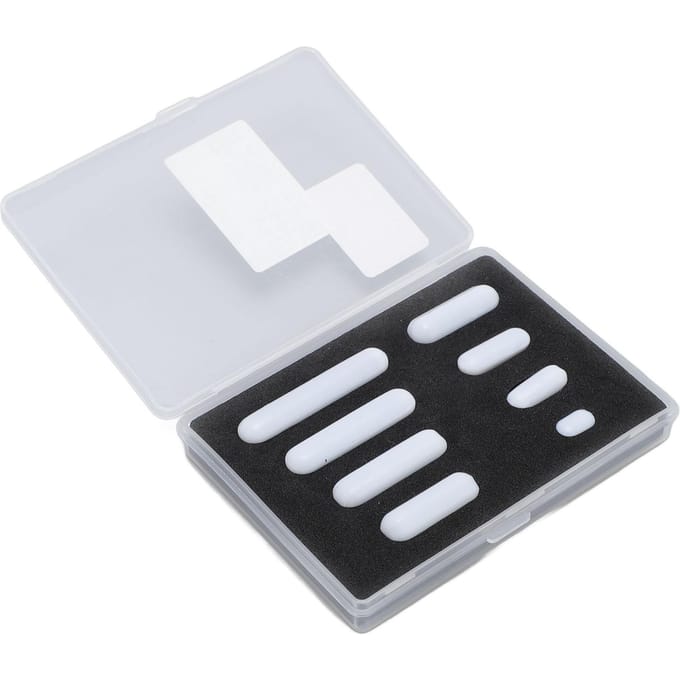 8 Stuks Magnetische Roerstaaf Set PTFE Roerstaaf Mengstaven voor Laboratoriumroerder 10mm 15mm 20mm 25mm white
