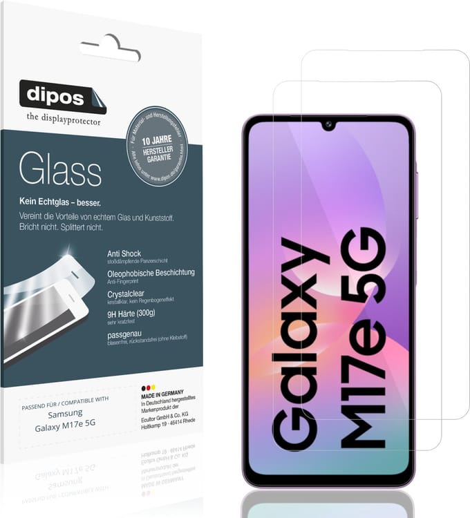 dipos – 2x Pantserfolie geschikt voor Samsung Galaxy M17e 5G | 9H Screenprotector