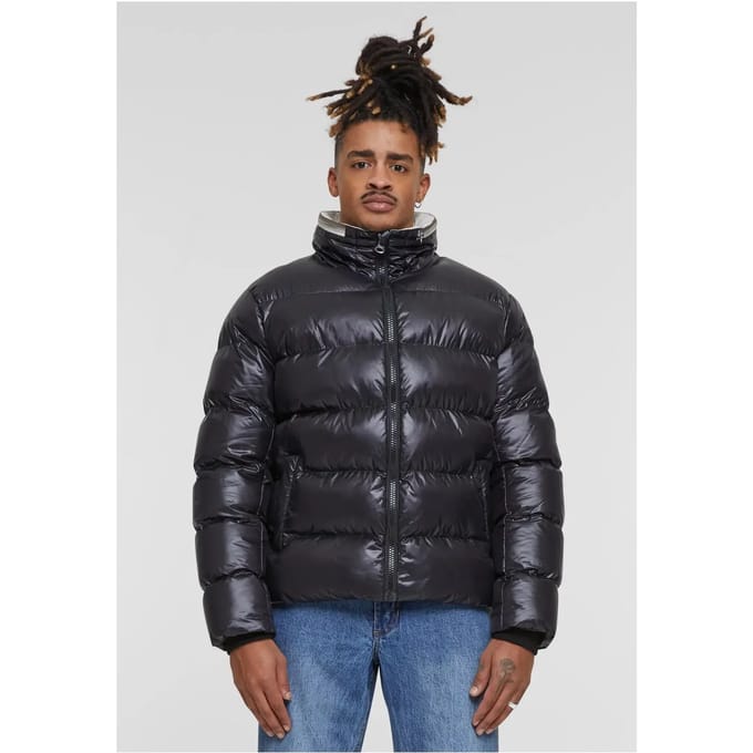 Urban Classics - Recycled Zip neck Gewatteerd jack - S - Zwart