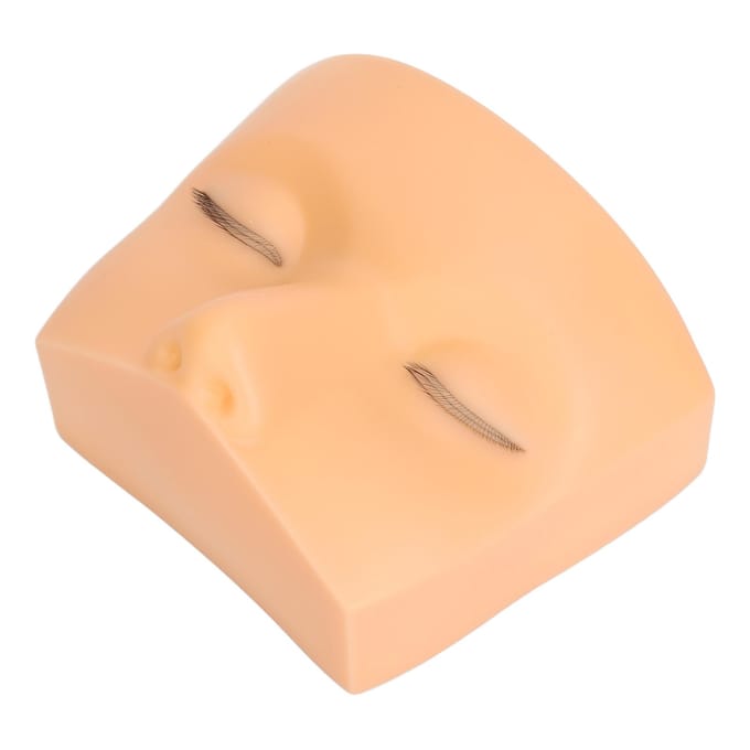 Wimper Mannequin Hoofd Elastisch Realistisch 3 Laags Wimpers Wimper Mannequin Hoofd Oefenen voor Beginner geel