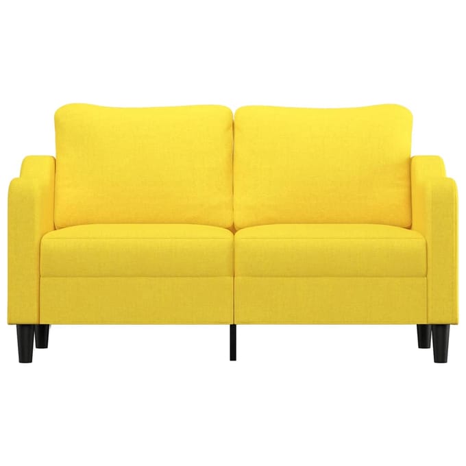 Vidaxl Bank 2-Persoons, Lichtgeel, 140 Cm, Bekleed met Stof