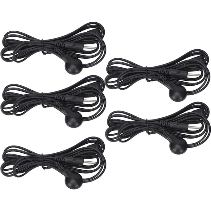 5 pièces Fil d'Électrode Noir Prise 2,5 mm Fil d'Électrode pour Machine TENS Machine de Traitement Numérique 1,2 m black