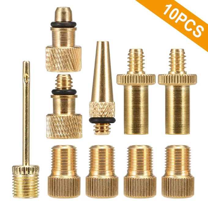 Stel de adapters per klep per bici in. Kit convertitors per klep per 10 PCS beige
