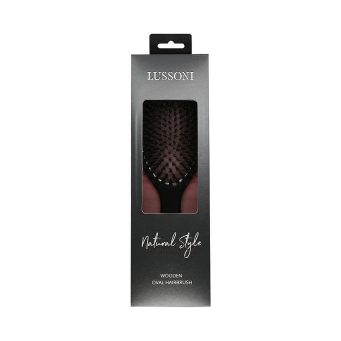 Lussoni - Natural Style Wooden Oval Hairbrush