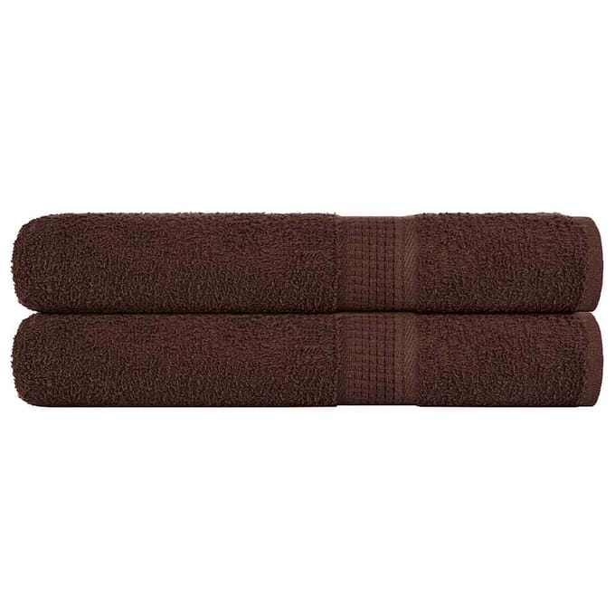 vidaXL - Handdoeken - FROGN - 2 - st - 100x200 - cm - 360 - g/m² - bruin