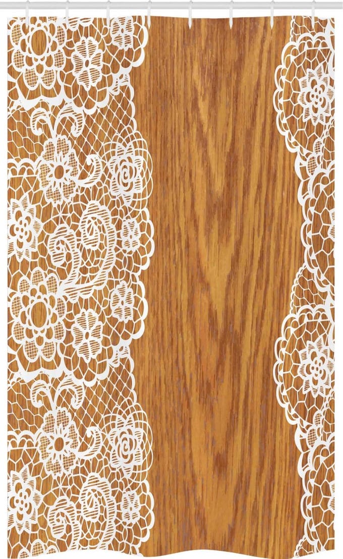 ABAKUHAUS Shabby Chic douchegordijn – 120x180 cm – Polyester, waterafstotend