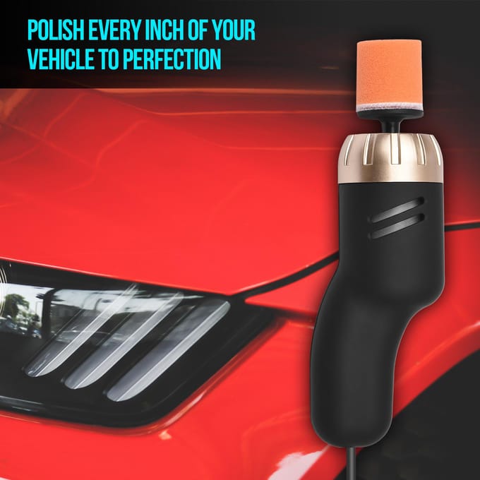 Mini Auto Polijstmachine 12V Compacte Handheld Polijstmachine Detail Krassen Killer Zakformaat Auto zwart
