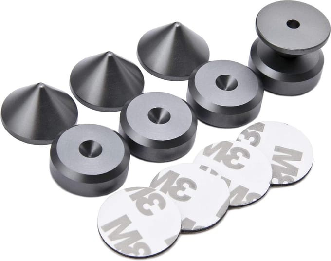 Luidspreker Spikes - Boxen Spikes Kegels - Trillingen Dempen - CNC Gefreesd Aluminium - 20mm Diameter - Aluminium