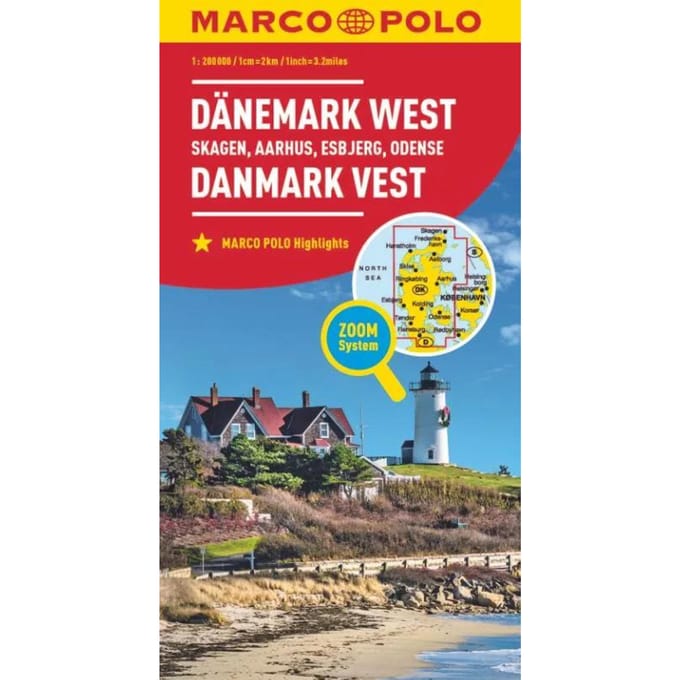 Marco Polo wegenkaart Denemarken west