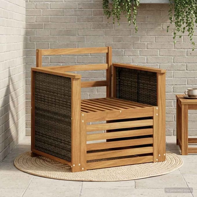 vidaXL - Buiten - Midden - Sofa - Naturel