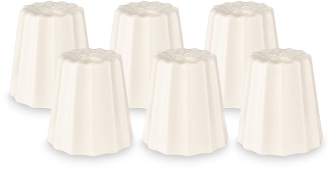 vtwonen Kandelaar Set van 6 - Kaarsenhouder van Keramiek - Wit - 5.6x6cm