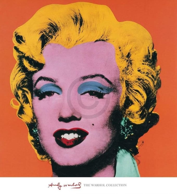Kunstdruk Andy Warhol - Shot Orange Marilyn 65x71cm