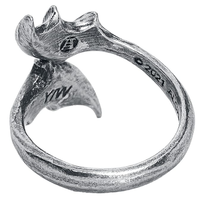 Alchemy Gothic - Gothic Ring - Night with the Goethe Ring - voor Vrouwen - zilverkleurig