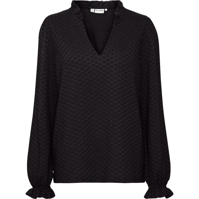 Damesblouse met lange mouwen Pulz Jeans Zebba