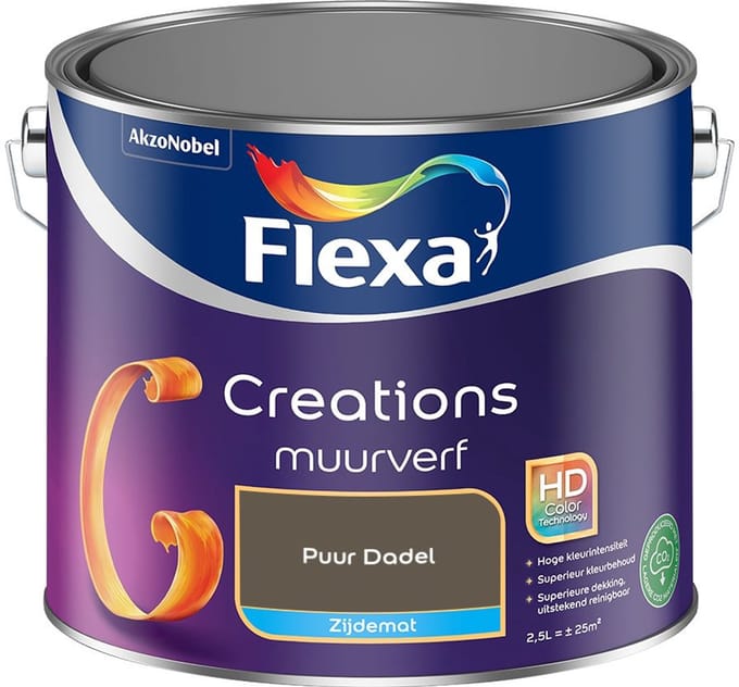Flexa - Creations Muurverf Zijdemat - Puur Dadel - Mengverf - 2,5 L