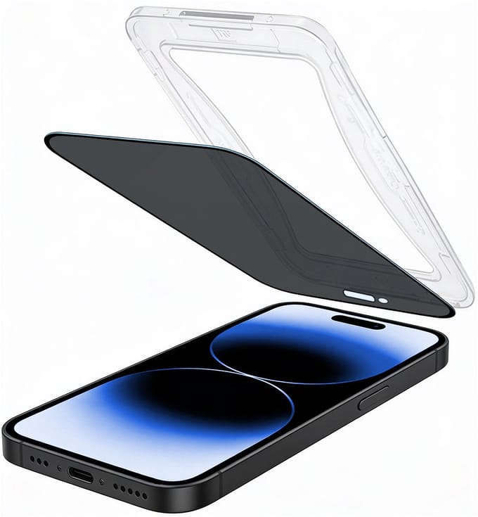 Privacy Screenprotector - Geschikt voor Apple iPhone 14 Pro Max - Met Installatie Kit - Beschermglas - Anti-Spy - Flexibel Glas - Tempered Glass - Screen Protector