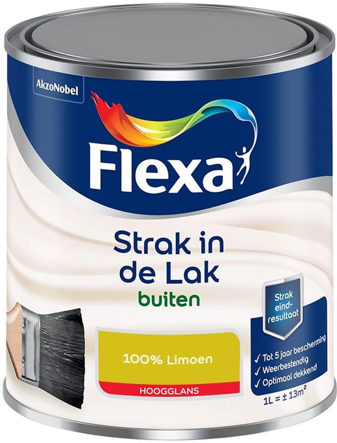 Flexa - Strak In De Lak Buitenlak Hoogglans - 100% Limoen - Mengverf - 1 L