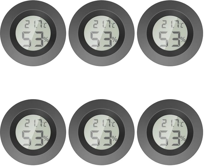 Mini-thermometer en hygrometer voor binnen - Ronde luchtvochtigheidsmeter
