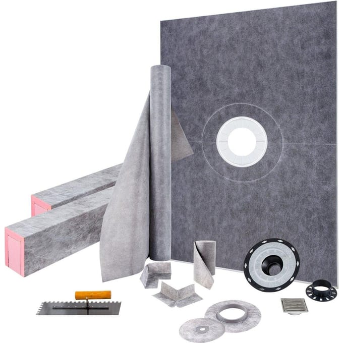 Kit d'étanchéité pour douche Kit de douche Receveur 38''x60'' avec Bonde Centrale PVC