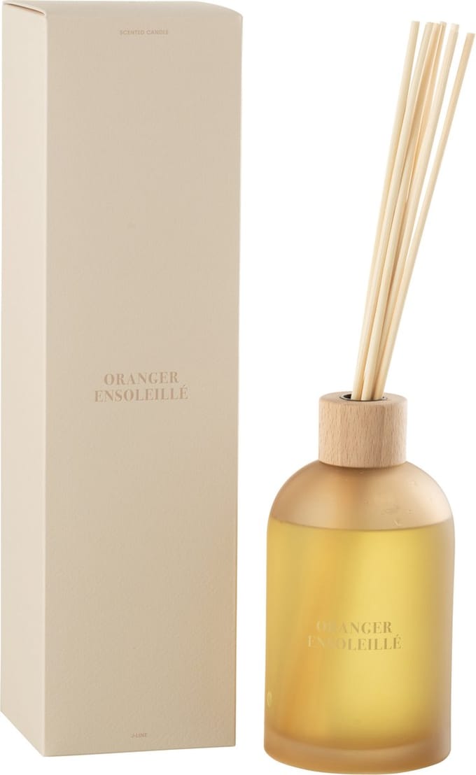J-Line geurstokjes Accords Essentiels - Oranger Ensoleillé - geel - 550 ml