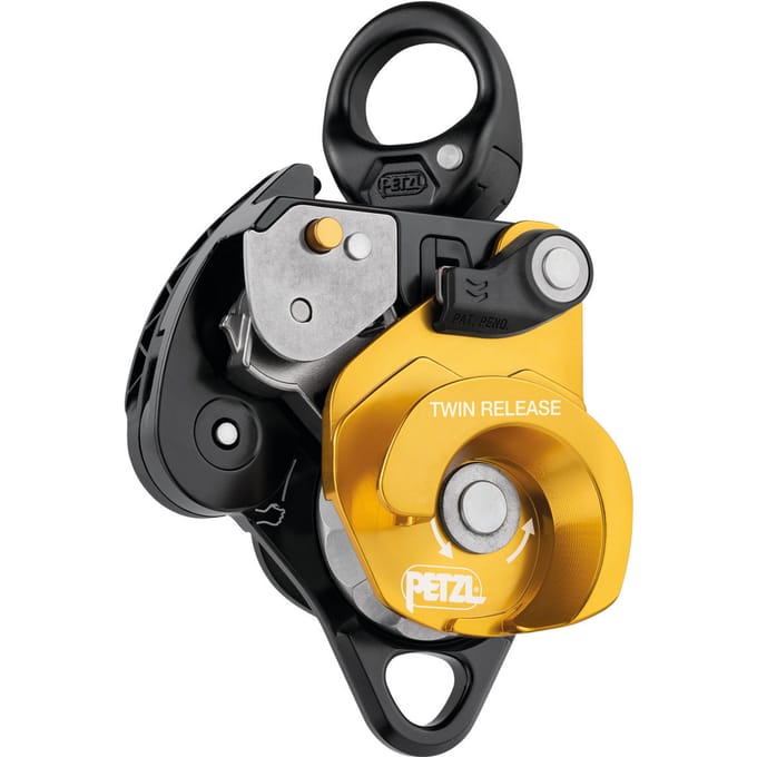 Petzl Twin Release – Dubbele Katrol inclusief Afdaalfunctie en Progress Capture Systeem 13 mm & 36 KN