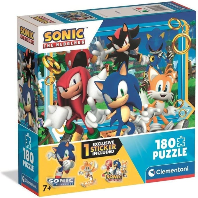 Clementoni - Kinderpuzzel - 180 Stukjes - Sonic - Puzzel Vanaf 7 Jaar