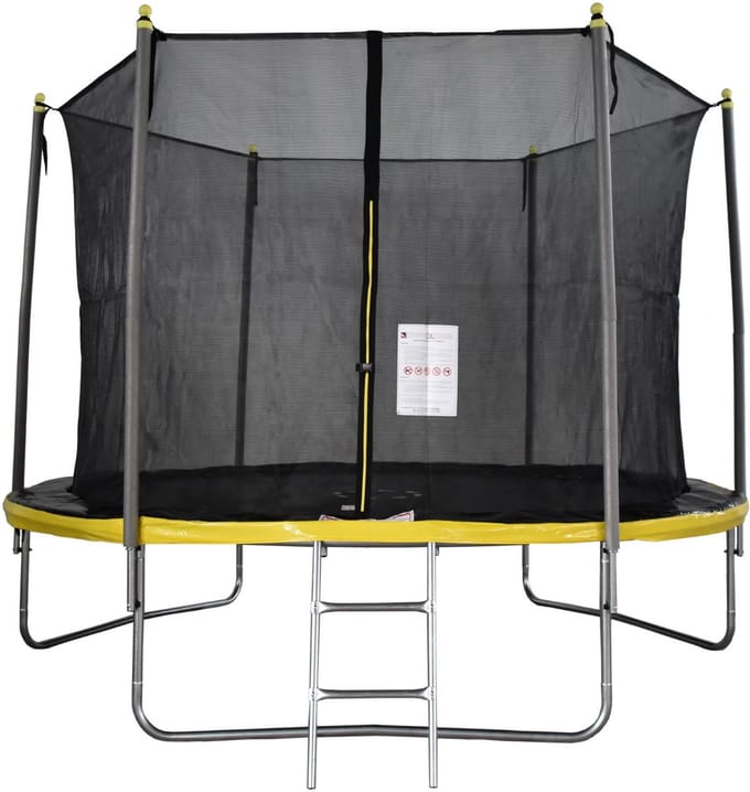 Viking Choice Trampoline 305cm Zwart/Geel Veiligheidsnet Ladder