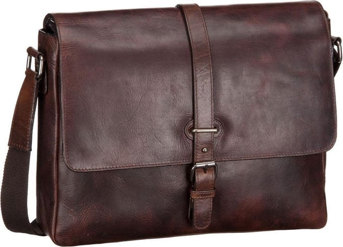 Leonhard Heyden Roma crossbody M 13 inch - Bruin