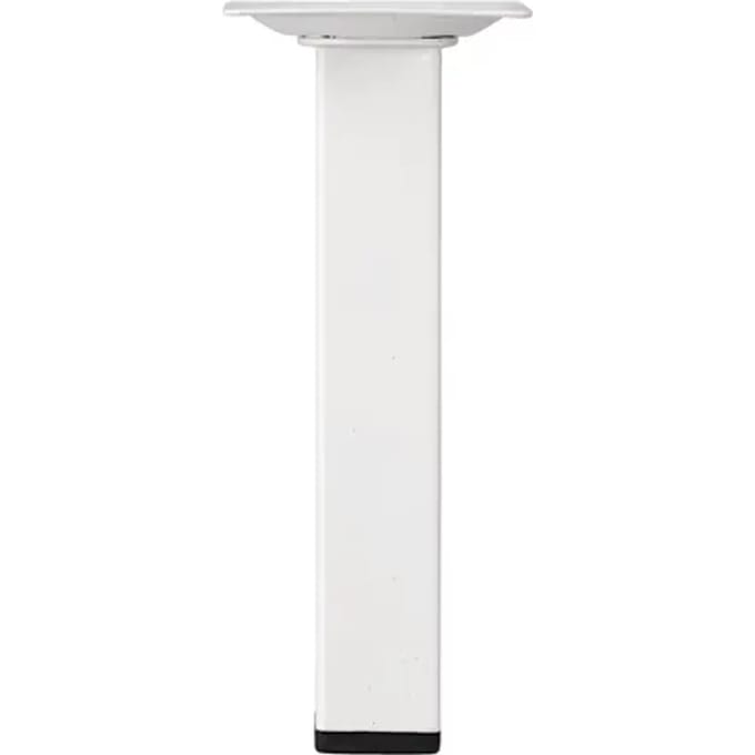 Duraline Meubelpoot Vierkant Staal 2,5x2,5x15cm Wit
