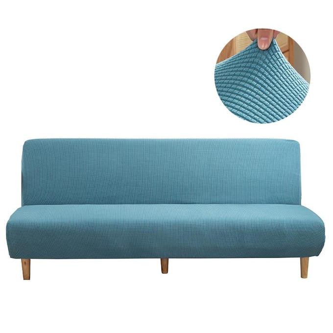 MKZOOM Jacquard épais Housse de canapé-lit élastique sans accoudoirs Housse de canapé extensible Housses élastiques pour canapé-lit Funda Elástica Para Sofá Cama L(185-200CM)