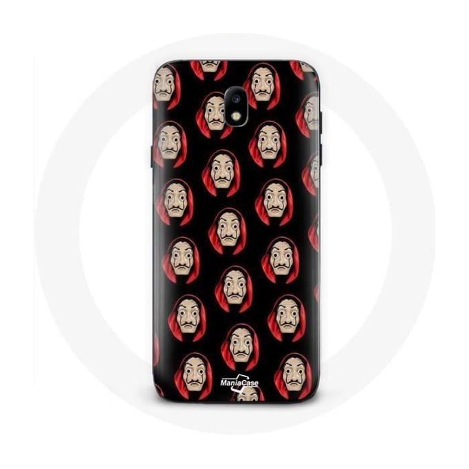Coque - La Casa De Papel - Galaxy J3 2017 - Noir - Souple - Masques visages