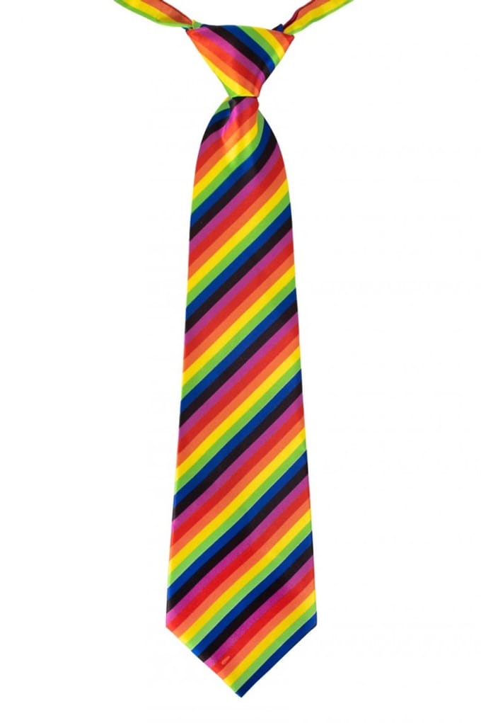 Jumada's - Stropdas - Regenboog - Multicolor - Glanzend - 5cm - 145cm
