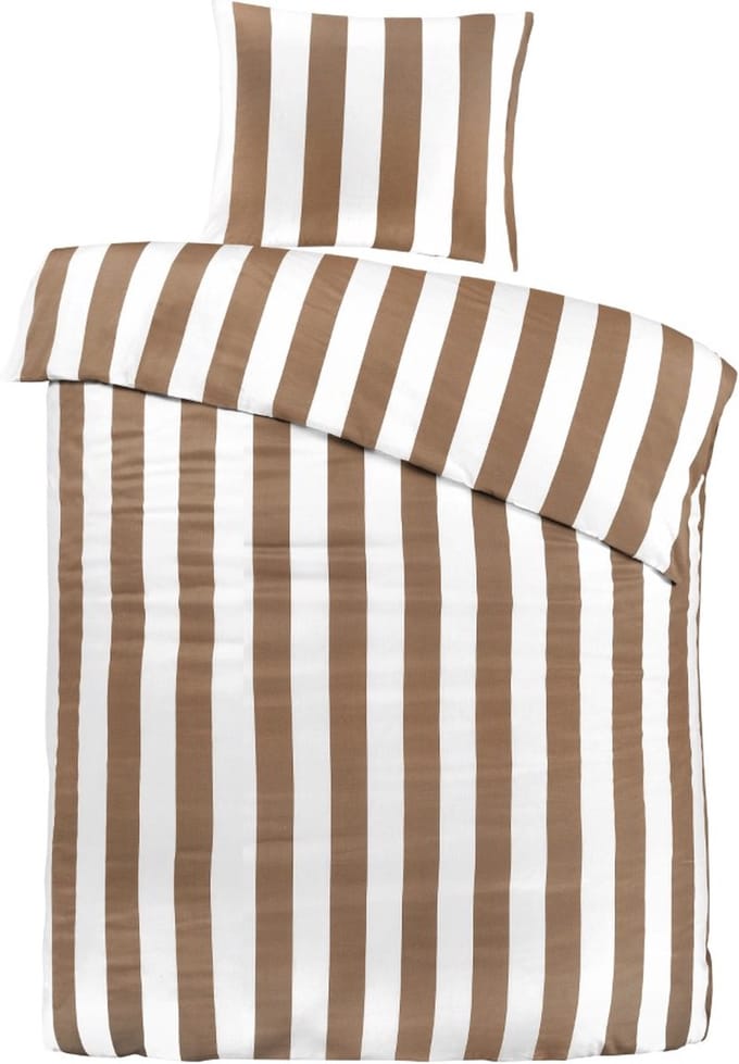 Papillon Lewis Dekbedovertrek - Eenpersoons - 140x200/220 cm - Zand
