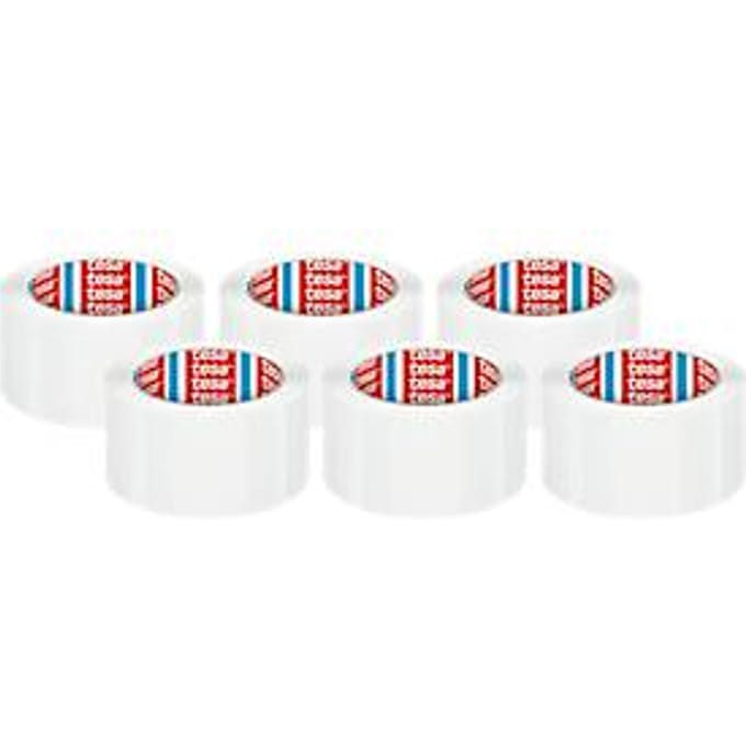tesa® PP verpakkingstape 4195 -  B 50 mm x L 66 m - 6 rollen - wit