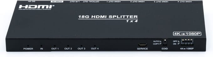 DVDO 4K HDMI 1-4 Splitter met Scaler en audio extractor