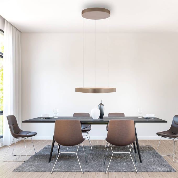 Paul Neuhaus LED hanglamp Q-Stretto, brons, 60 cm