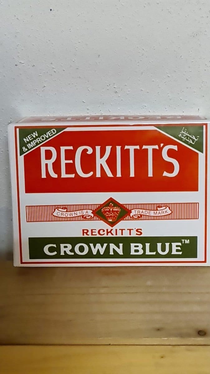 Reckitt's Crown Blue - Blauwsel 4x blauwtablet voor witte was - wasmiddel ouderwets