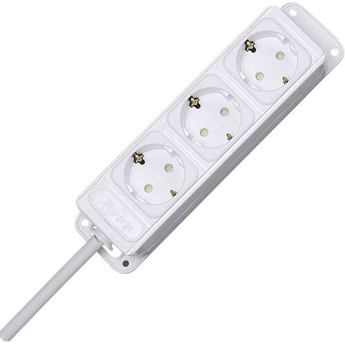 Kopp 127494010 Stekkerdoos 3-voudig Arctisch-wit Randaarde stekker 1 stuk(s)