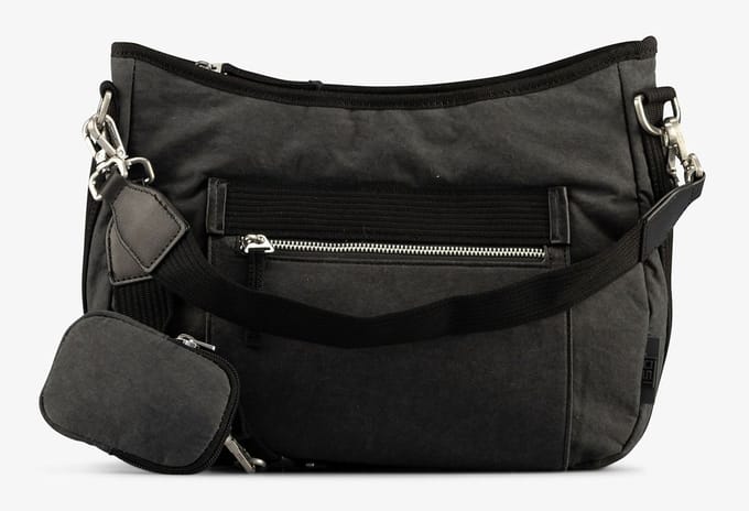 JOST Schoudertas Kerava Hobo Bag Black Donkergrijs