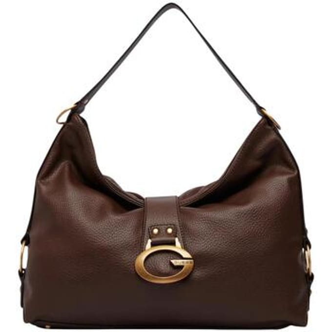 GUESS schoudertas Camden Shoulder Bag Espresso donkerbruin