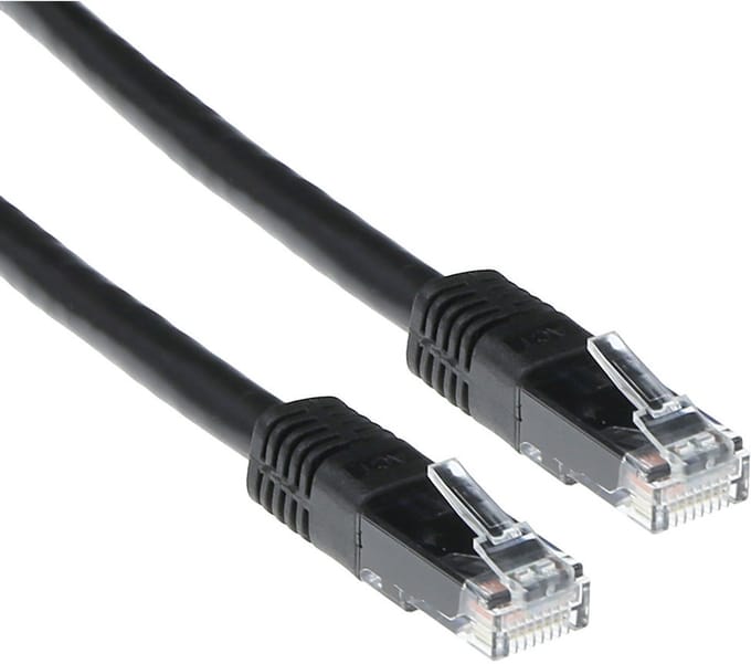 ACT Zwarte 2 meter LSZH U/UTP CAT6 patchkabel met RJ45 connectoren IB9902